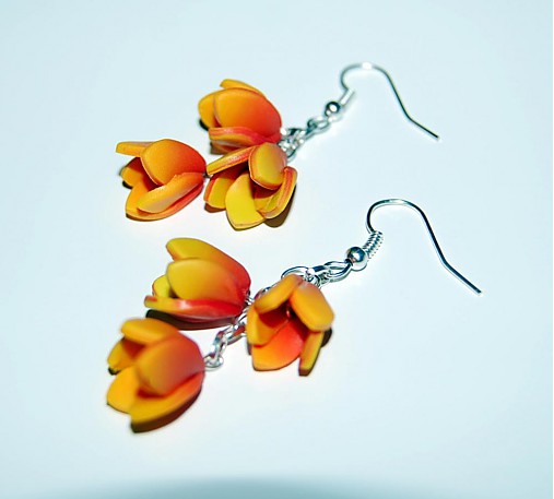 Náušnice - tulipánky - 3906248_