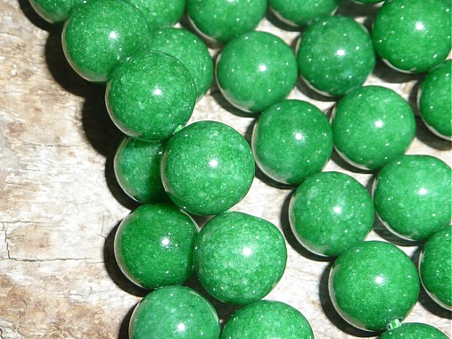 Minerály - Kremeň farbený nazeleno 10mm - 3935772_
