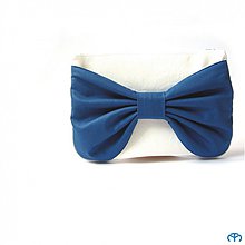 Kabelky - ENVELOPE - S mašlí... Soldier Blue (bílý podklad) - 3936971_