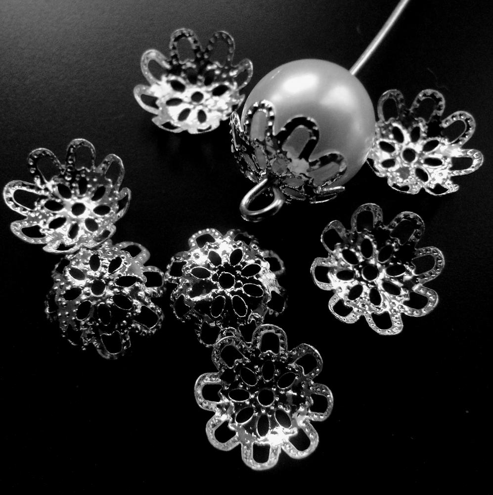 Kaplík 10mm-10ks (postriebrený)