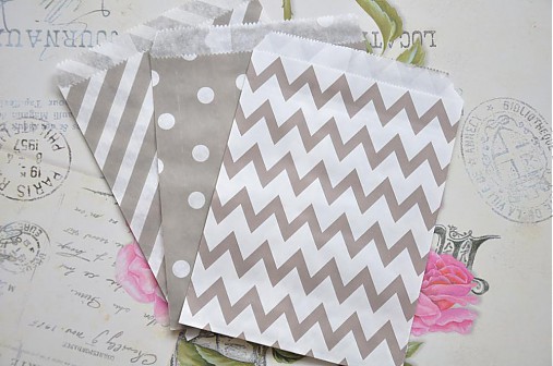 Obalový materiál - papierovy sacok sive trio - 3958385_