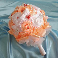 Kytice pre nevestu - Látková svadobná kytica, rôzne farby - 3955020_