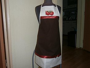 Iné oblečenie - Kuchynská zástera s vyšívanými paradajkami - 3972350_