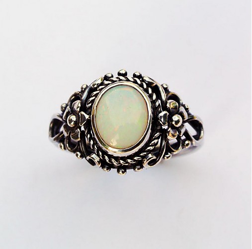  - Opal ring- vyrobený na želanie - 3975348_