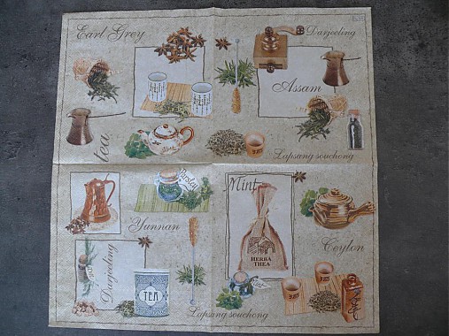 Papier - Servítka - tea, káva, bylinky - 3977772_