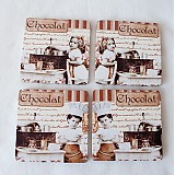 Príbory, varešky, pomôcky - Obojstranné podšálky - Chocolat - 3991897_