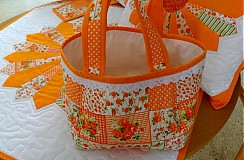 Úžitkový textil - Košík - orange - 3996071_