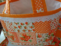Úžitkový textil - Košík - orange - 3996074_
