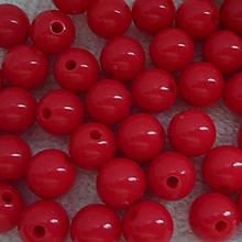 Korálky - Korálky COLOR plast 10mm (červená-10ks) - 4015674_