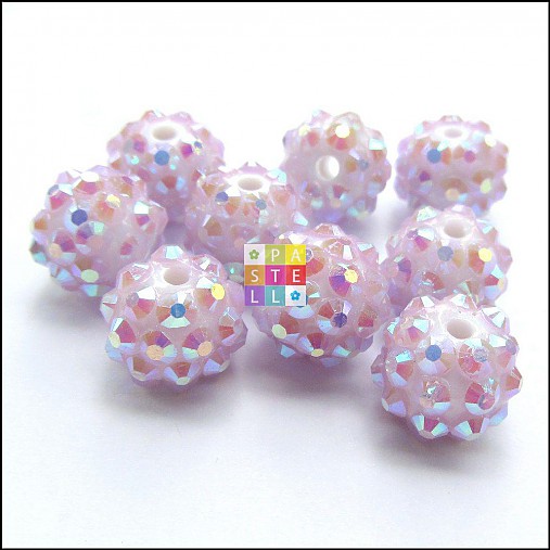 Korálky - (3648) Shamballa korálky, 11 x 12 mm - 1 ks - 4013112_