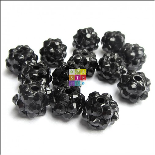 Korálky - (3651) Shamballa korálky, 9 x 10 mm - 1 ks - 4013115_