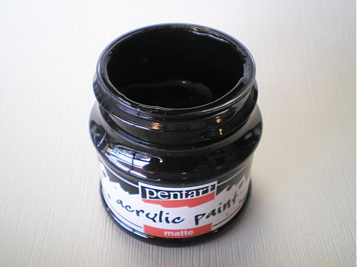 Farby-laky - Akrylová farba, matná, 50 ml, Pentart (čierna) - 4026676_