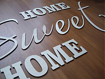 Dekorácie - Drevený nápis - SWEET HOME - vyrezávané písmenká - 4026898_