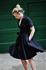 Šaty - MIA, košilové šaty s narameníky, černé (42) - 4035918_