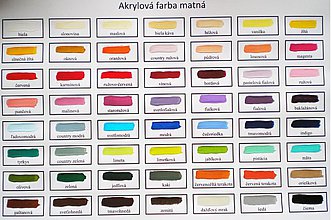 Farby-laky - Akrylová farba - vzorkovník - nepredajné :) - 4040756_