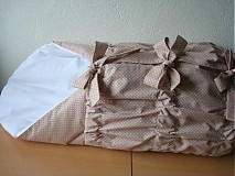 Detský textil - ♥♥♥PERINKA BLEDO HNEDÁ BODKA♥♥♥ - 4045029_