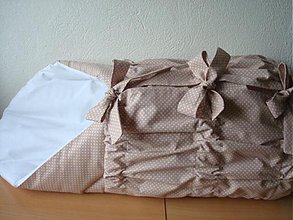 Detský textil - ♥♥♥PERINKA BLEDO HNEDÁ BODKA♥♥♥ - 4045027_