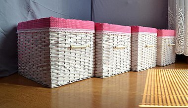 Úložné priestory & Organizácia - Boxy ružové :) - 4043240_