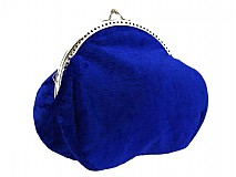 Zamatová kabelka modrá , taštička 0710