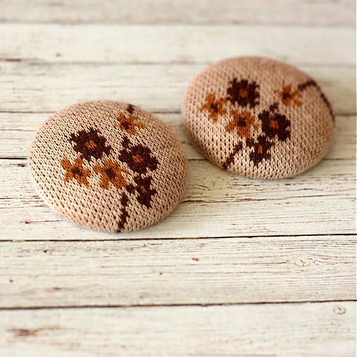 Materiál ručne robený - Vintage flowers 38 mm - 4066092_