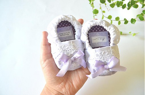 Detské topánky - Novorodenecké capačky Lavender - 4104655_