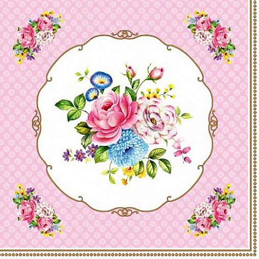  - Servítka "Bouquet pink" - 4115593_
