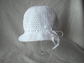 Detské čiapky - Biely klobúčik :) - 4120167_