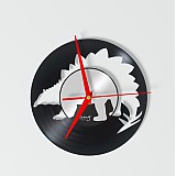 Hodiny - dino STEGOSAURUS out - vinylové hodiny (Fialová) - 4120175_