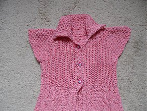 Detské oblečenie - ružová vestička V Ý P R E D A J - 4122216_
