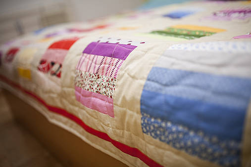 Úžitkový textil - Súprava deka a vankúš - patchwork - 4127888_