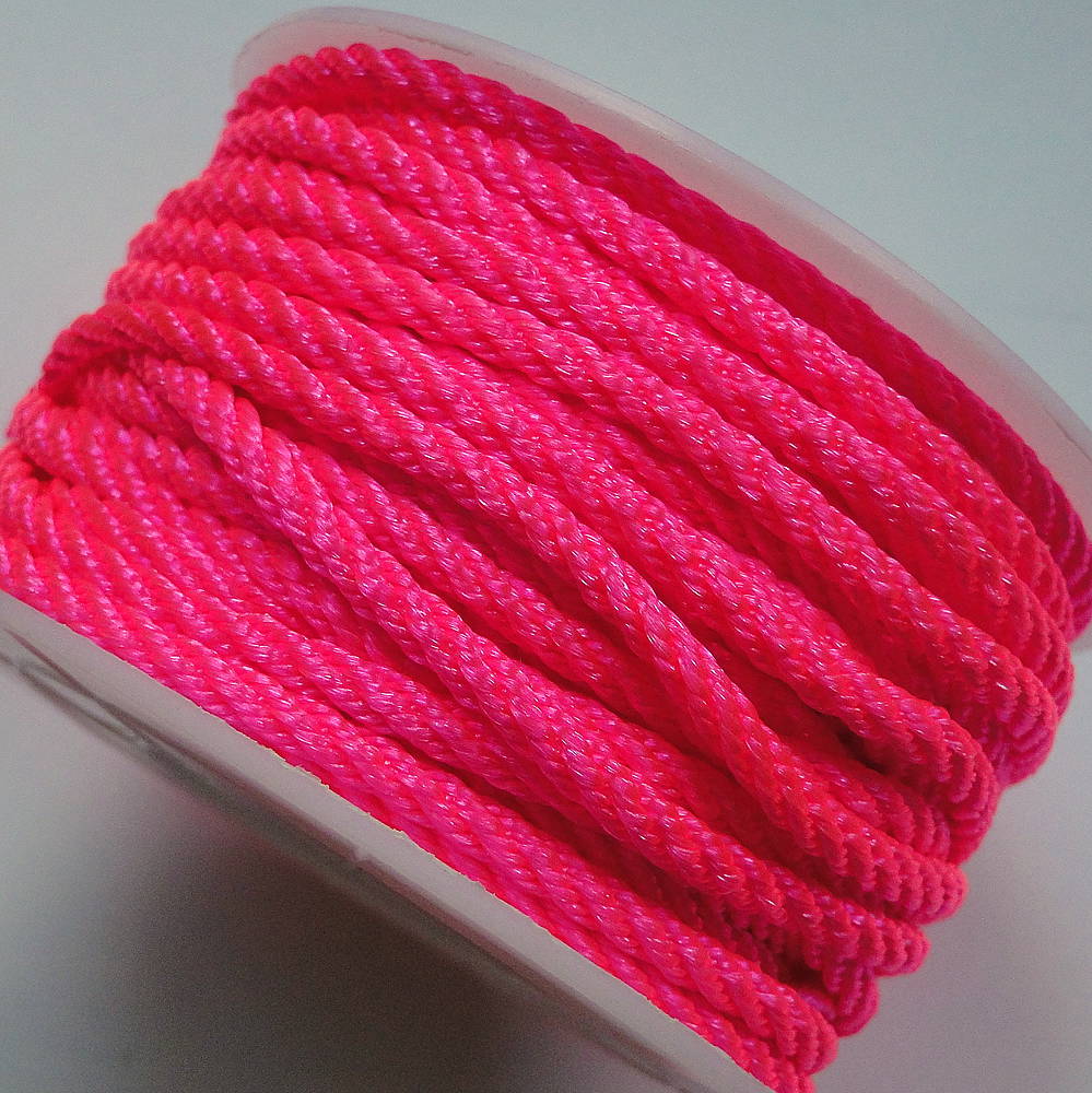 Šnúra točená 3mm-1m (ružová)