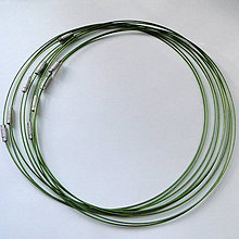 Komponenty - Lanko na krk Ø15cm-1ks (zelená) - 4132662_