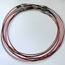 Komponenty - Lanko na krk Ø15cm-1ks (červená) - 4132677_