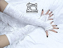 Rukavice - Svadobné zamatové  rukavice 1000 - 4135764_