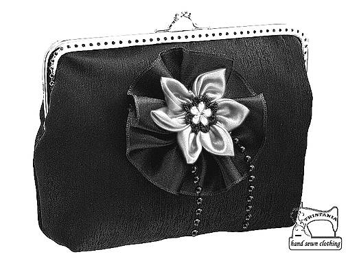 Spoločenská dámská kabelka čierna 08501A