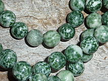 Minerály - Jadeit zelený (bodkovaný) 10mm - 4135822_