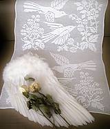 Úžitkový textil - "O"...Memories ---White Birds - 4137781_
