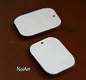 Materiál ručne robený - Obdĺžnik, zaoblený, 3,5x2,5 cm - 4157252_