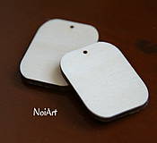 Materiál ručne robený - Obdĺžnik, zaoblený, 3,5x2,5 cm - 4157253_