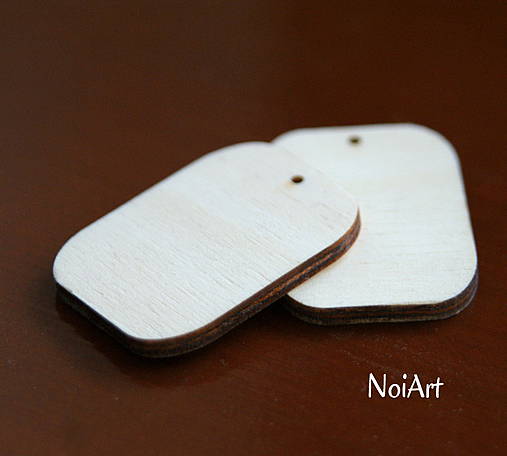 Materiál ručne robený - Obdĺžnik, zaoblený, 3,5x2,5 cm - 4157256_