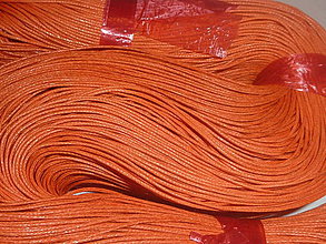 Galantéria - Voskovaná oranžová niť 0,8mm VI - 4159345_