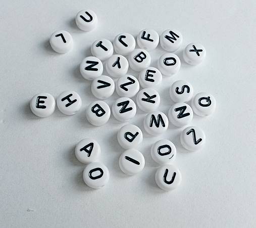 Korálky - Písmenkové korálky  104 ks - 4171530_