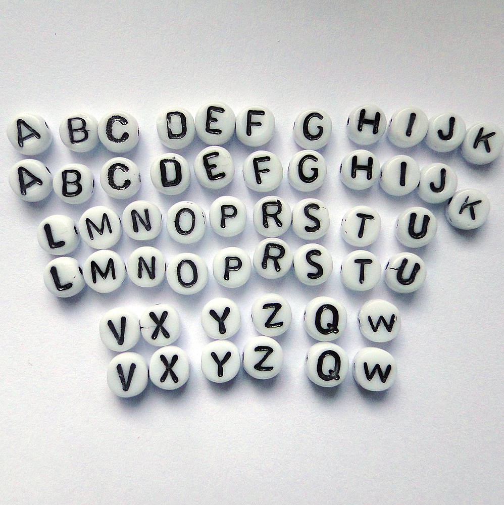 Písmenká sklenené (MIX-52ks)