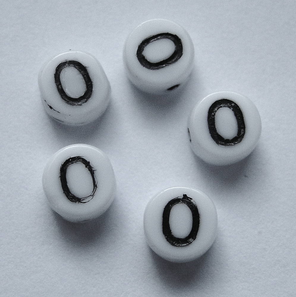 Písmenká sklenené (O-sklo-1ks)