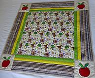 Detský textil - Deka s jabĺčkovou aplikáciou - 4181551_