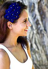 Ozdoby do vlasov - textilná čelenka s kvetmi - fialka - 4205164_
