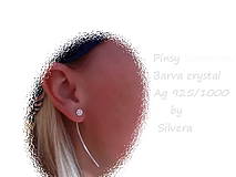 Náušnice - Stříbrné naušnice 925 PINSY Crystal - 4213046_