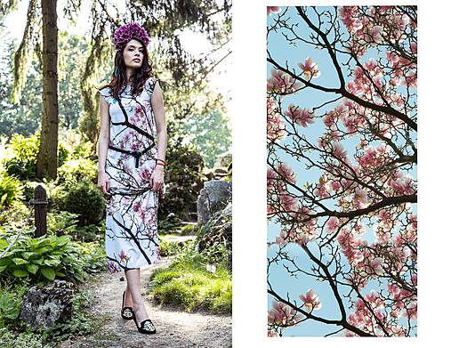 Šaty - "Magnolia tree" - 4211789_