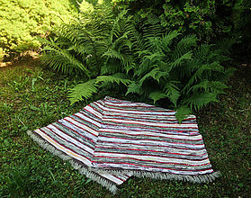 Úžitkový textil - Červený pásik 170x73cm - 4210533_