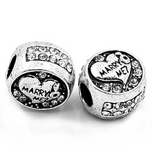 Korálky - Korálka na pandorkový náramok/náhrdelník MARRY ME - 4235269_
